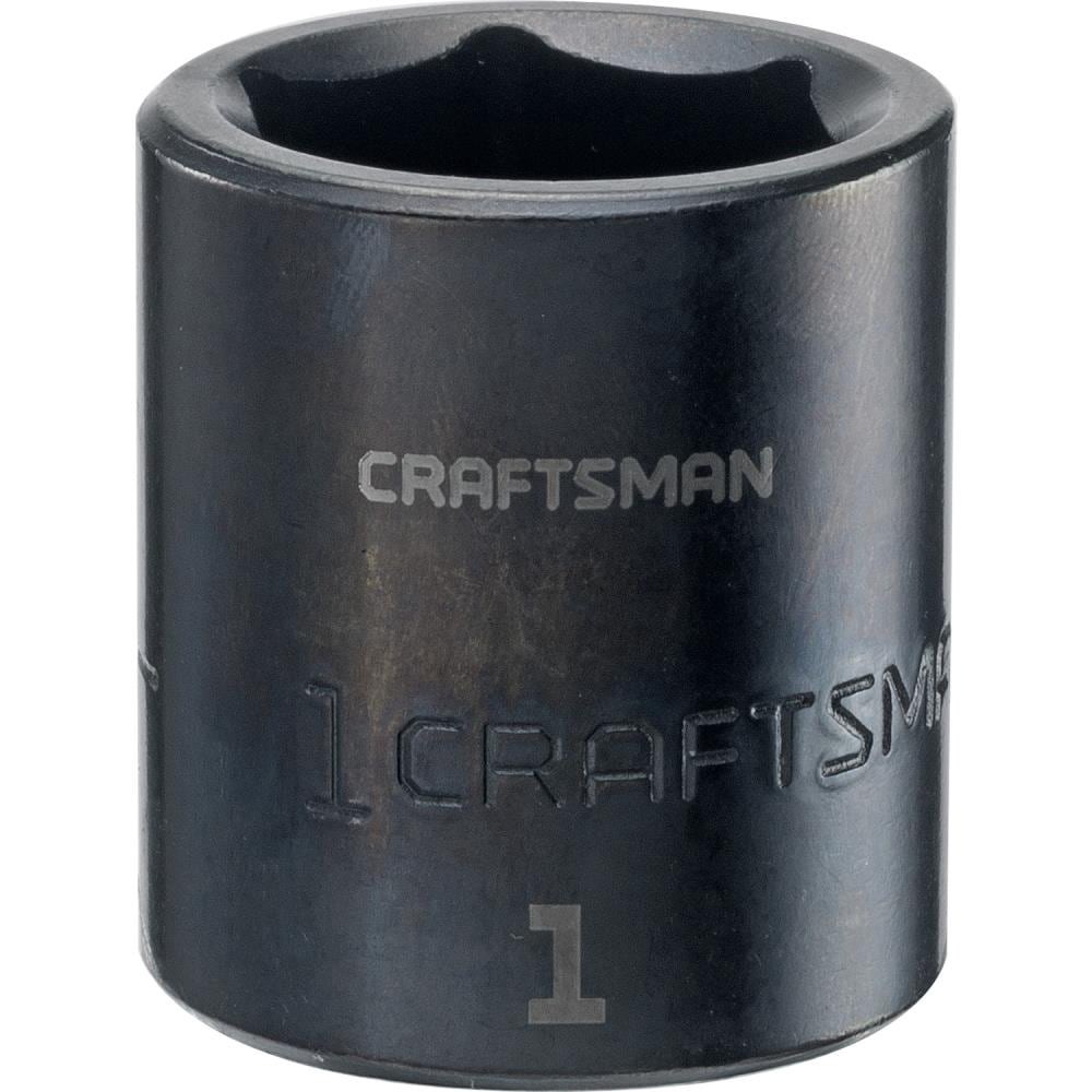 slide 1 of 6, CRAFTSMAN Standard (SAE) 1/2-in Drive 1-in 6-point Impact Socket Individual, 1 ct
