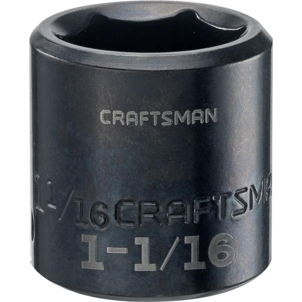 slide 1 of 6, CRAFTSMAN Standard (SAE) 1/2-in Drive 1-1/16-in 6-point Impact Socket Individual, 1 ct