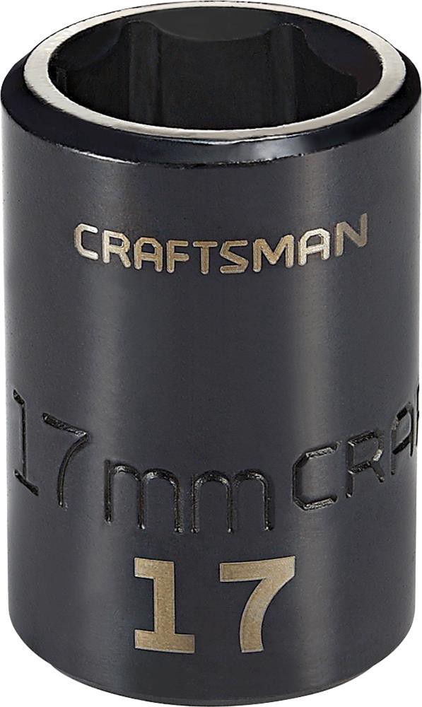 slide 1 of 6, CRAFTSMAN Metric 1/2-in Drive 17mm 6-point Impact Socket Individual, 1 ct