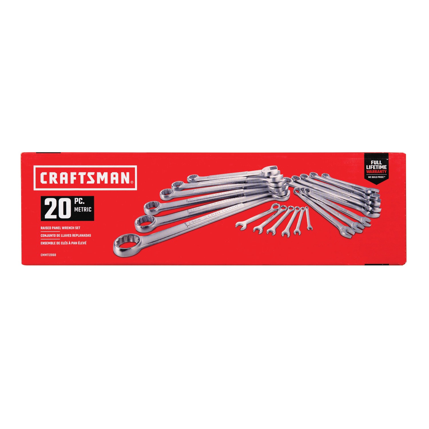 slide 6 of 6, CRAFTSMAN 20 -Piece Set 12-point Metric Standard Combination Wrench (no case), 1 ct