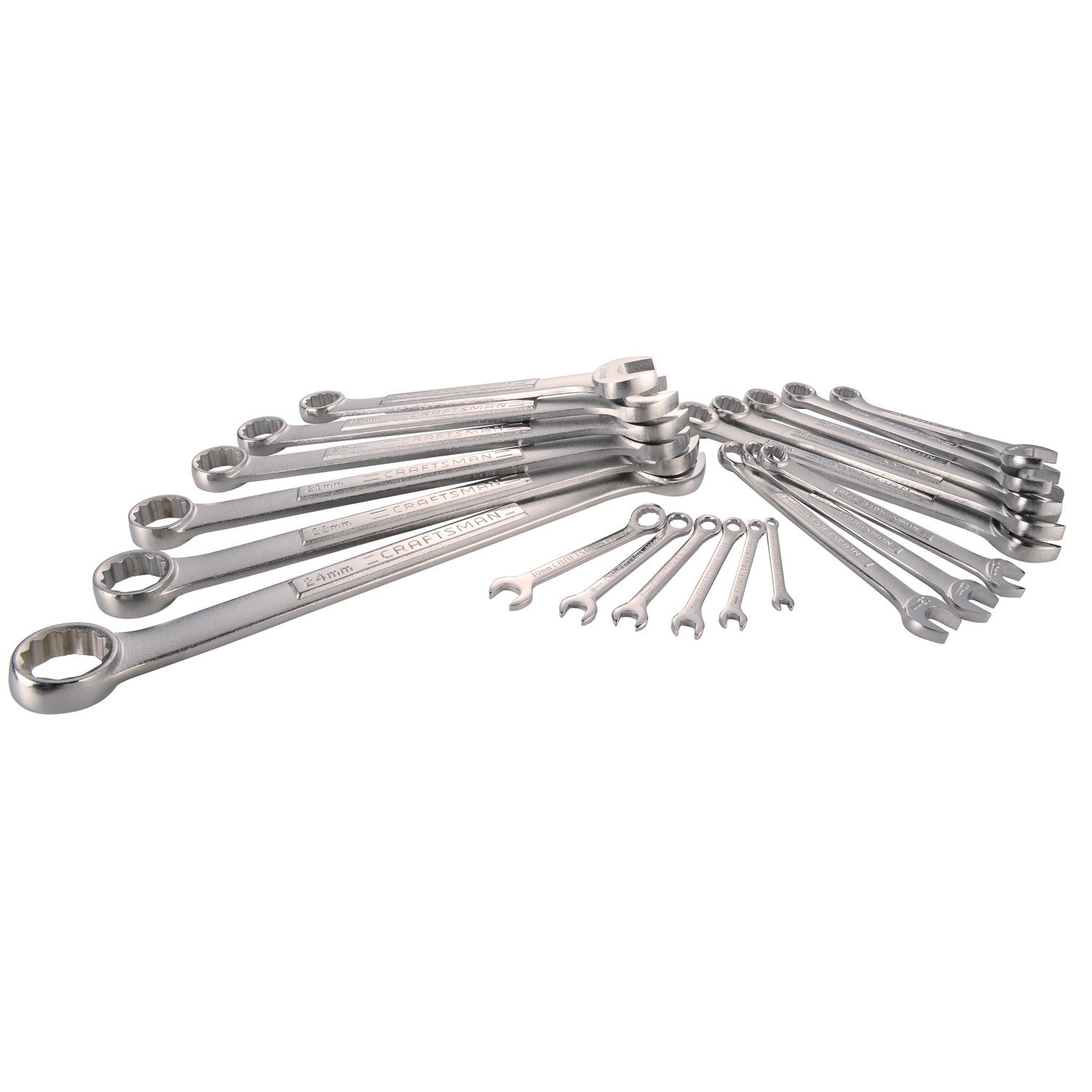 slide 1 of 6, CRAFTSMAN 20 -Piece Set 12-point Metric Standard Combination Wrench (no case), 1 ct