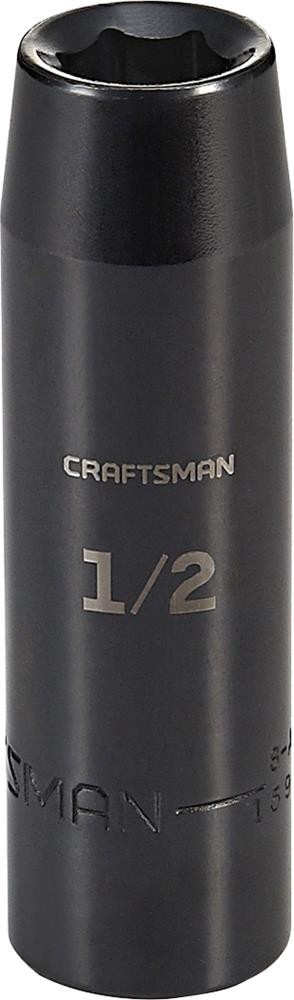 slide 1 of 6, CRAFTSMAN Standard (SAE) 1/2-in Drive 1/2-in 6-point Impact Socket Individual, 1 ct
