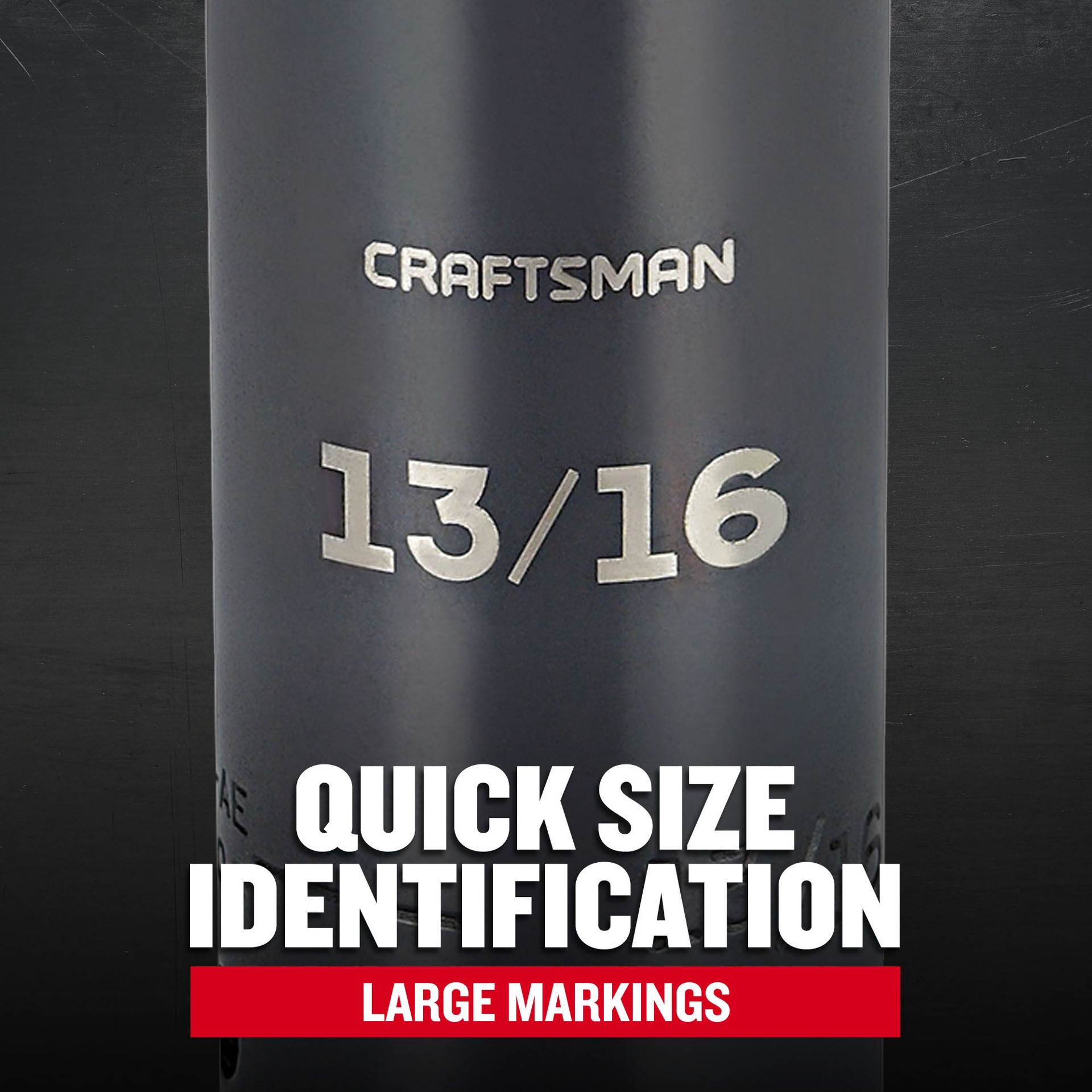 slide 4 of 6, CRAFTSMAN Standard (SAE) 1/2-in Drive 13/16-in 6-point Impact Socket Individual, 1 ct