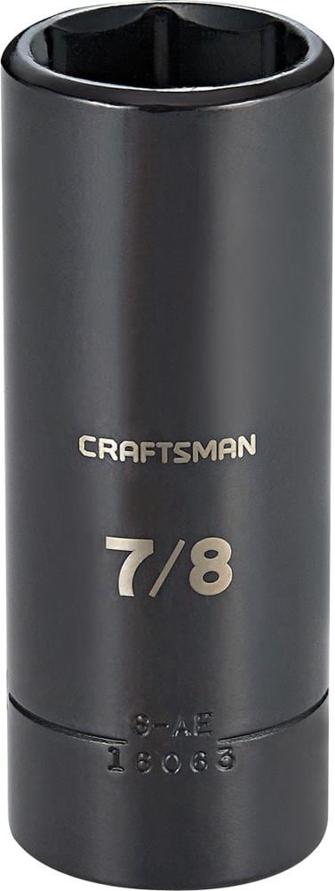 slide 1 of 6, CRAFTSMAN Standard (SAE) 1/2-in Drive 7/8-in 6-point Impact Socket Individual, 1 ct