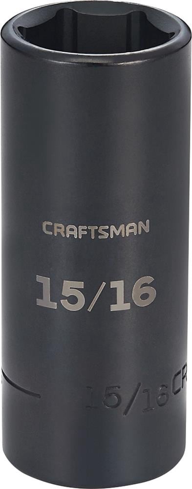 slide 1 of 6, CRAFTSMAN Standard (SAE) 1/2-in Drive 15/16-in 6-point Impact Socket Individual, 1 ct