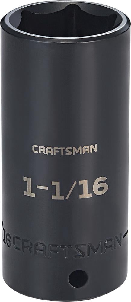 slide 1 of 6, CRAFTSMAN Standard (SAE) 1/2-in Drive 1-1/16-in 6-point Impact Socket Individual, 1 ct