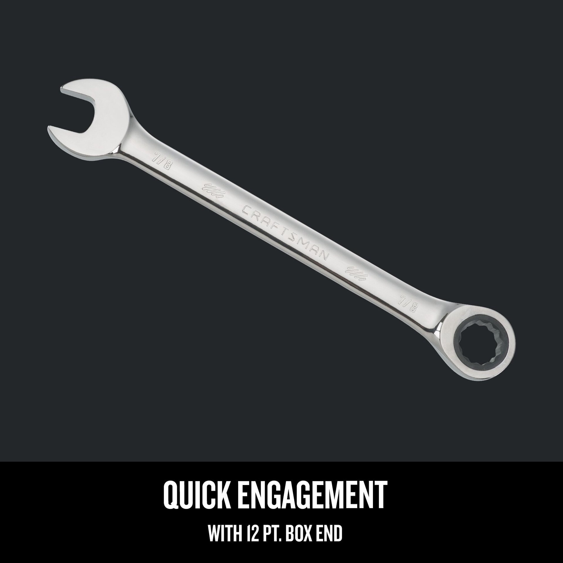 slide 3 of 6, CRAFTSMAN 7/8-in Standard (SAE) Ratchet Wrench, 1 ct