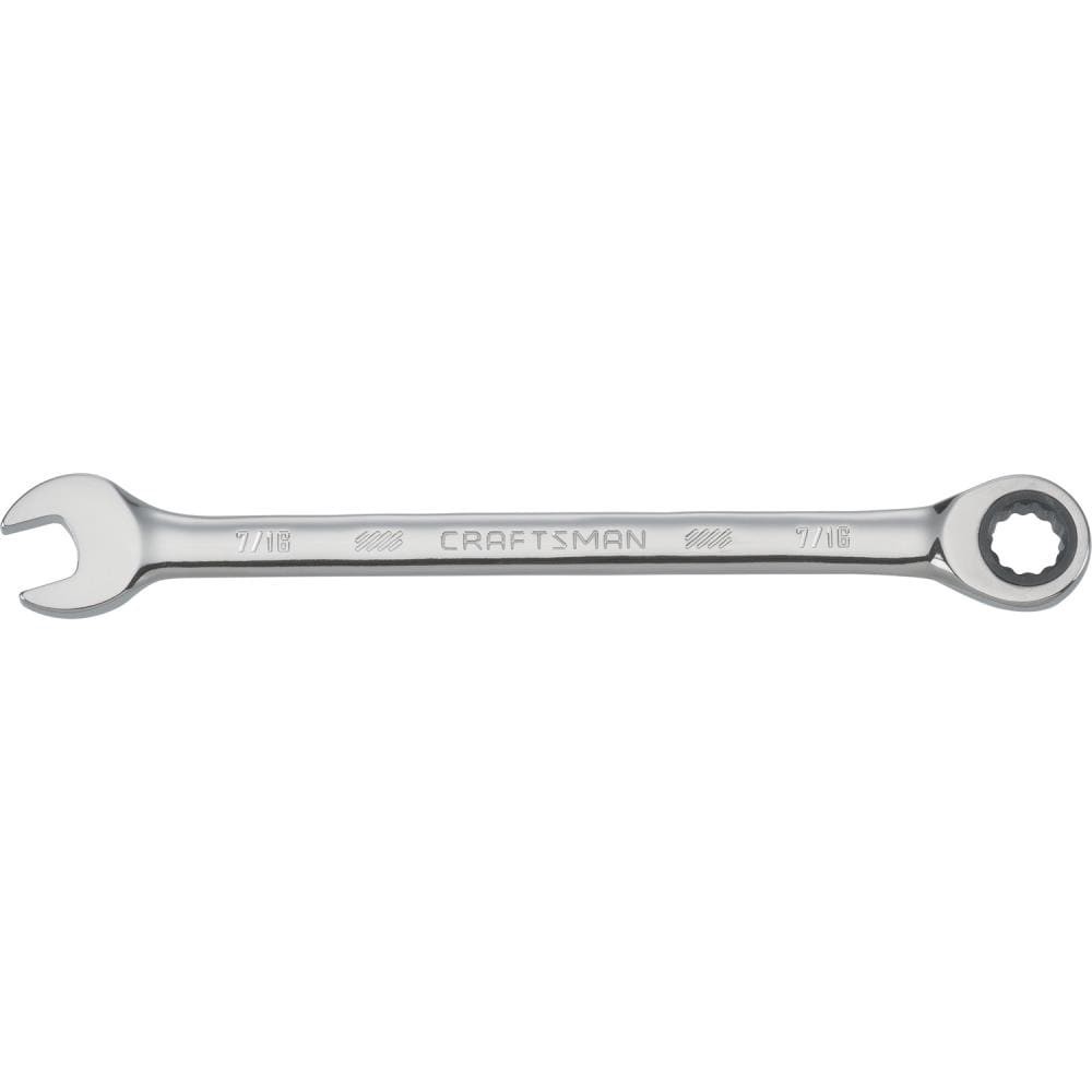 slide 1 of 6, CRAFTSMAN 7/16-in Standard (SAE) Ratchet Wrench, 1 ct