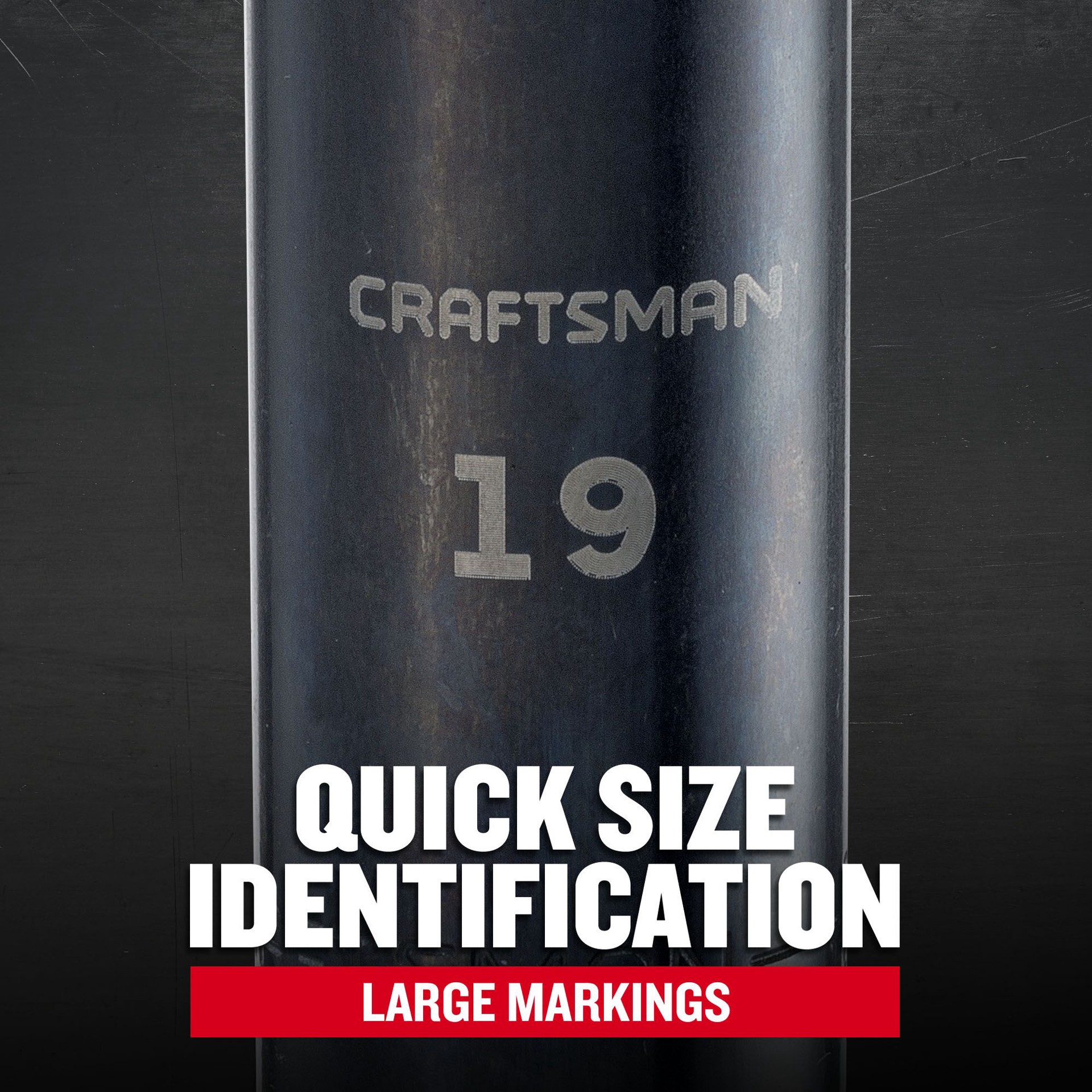slide 4 of 6, CRAFTSMAN Metric 1/2-in Drive 19mm 6-point Impact Socket Individual, 1 ct