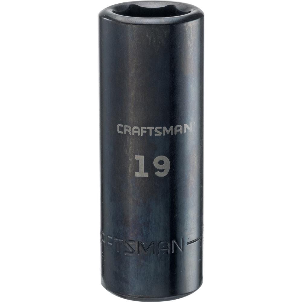 slide 1 of 6, CRAFTSMAN Metric 1/2-in Drive 19mm 6-point Impact Socket Individual, 1 ct