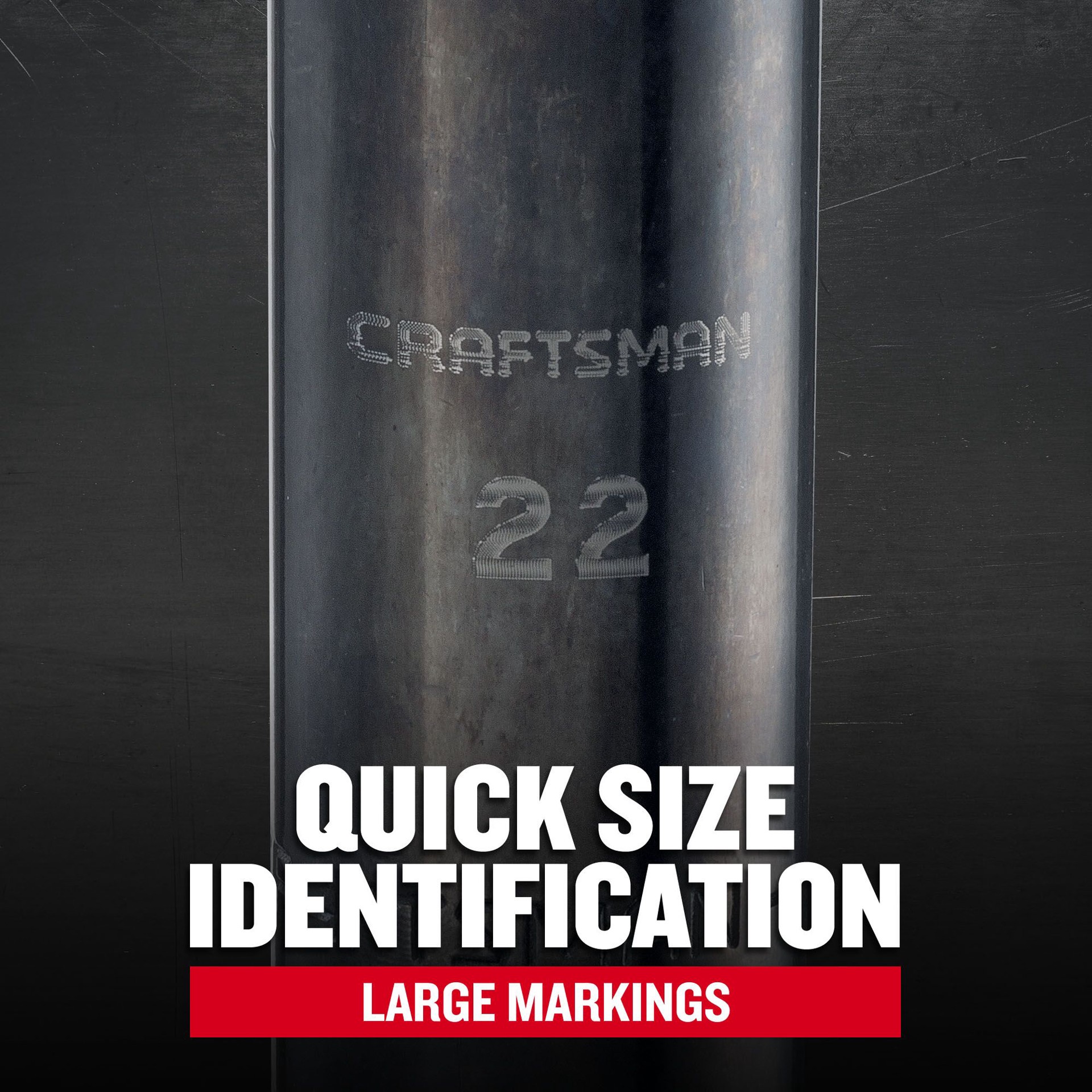 slide 4 of 6, CRAFTSMAN Metric 1/2-in Drive 22mm 6-point Impact Socket Individual, 1 ct