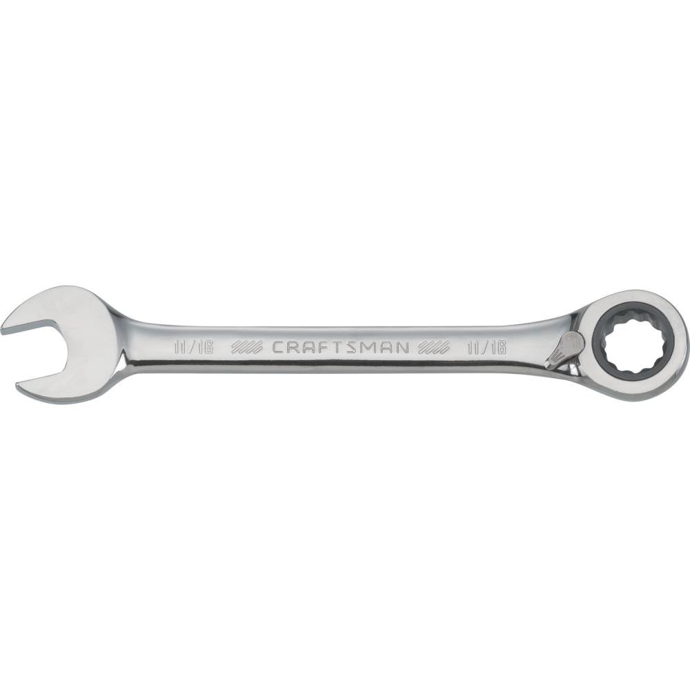 slide 1 of 6, CRAFTSMAN 11/16-in Standard (SAE) Ratchet Wrench, 1 ct