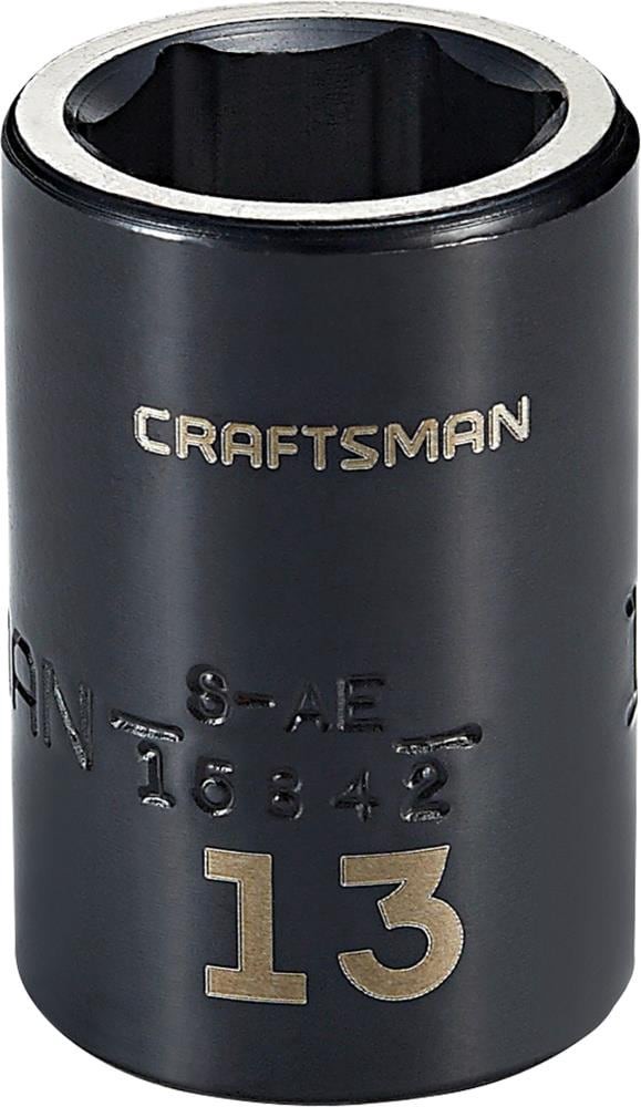 slide 1 of 6, CRAFTSMAN Metric 3/8-in Drive 13mm 6-point Impact Socket Individual, 1 ct