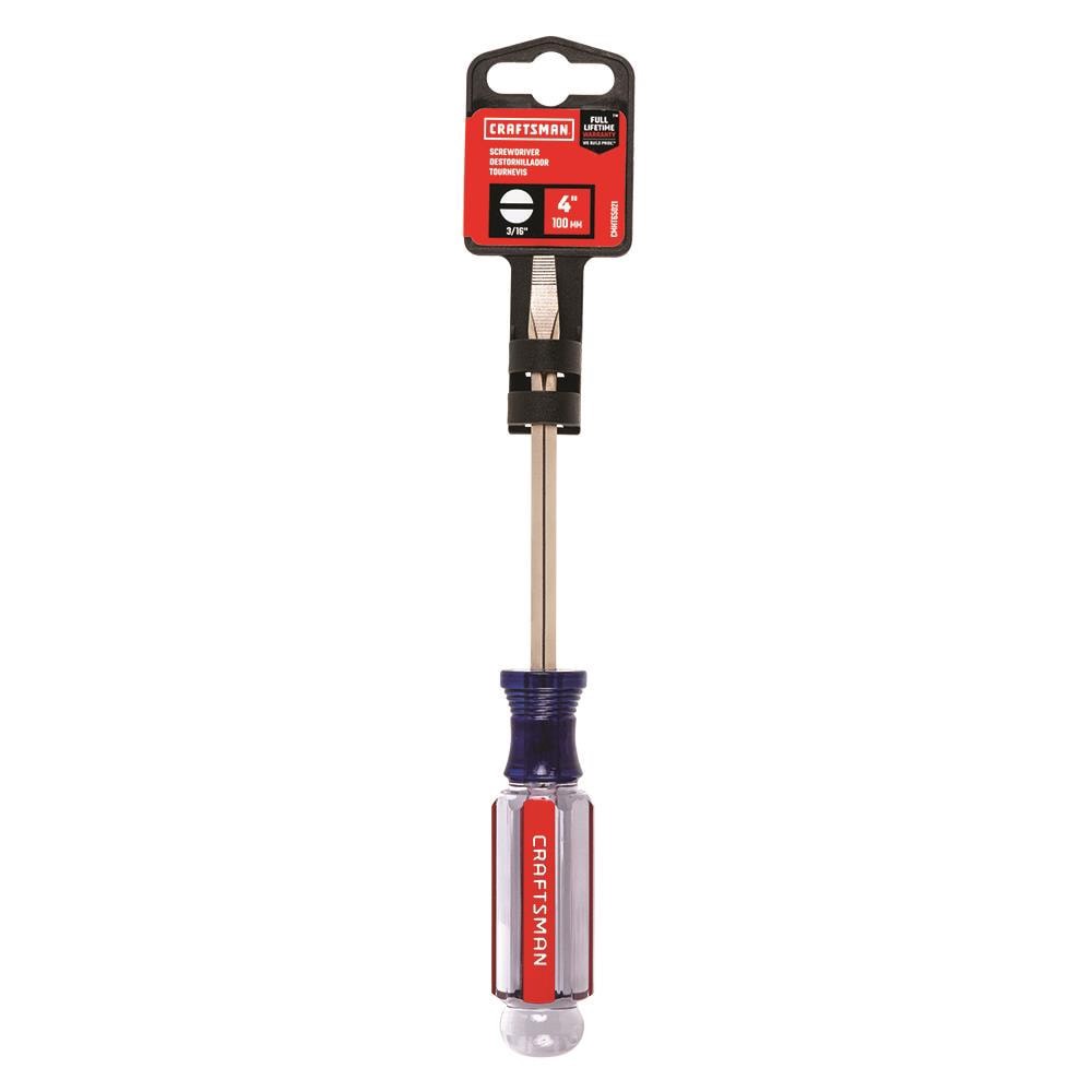slide 4 of 6, CRAFTSMAN 3/16-in 4-in Flathead Screwdriver, 1 ct