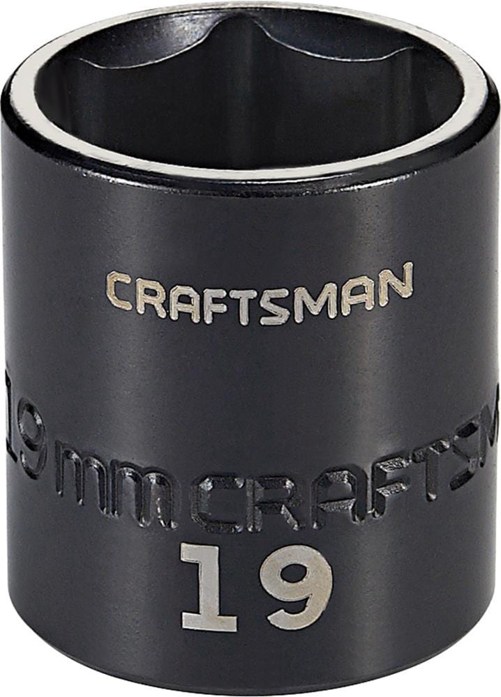slide 1 of 6, CRAFTSMAN Metric 3/8-in Drive 19mm 6-point Impact Socket Individual, 1 ct
