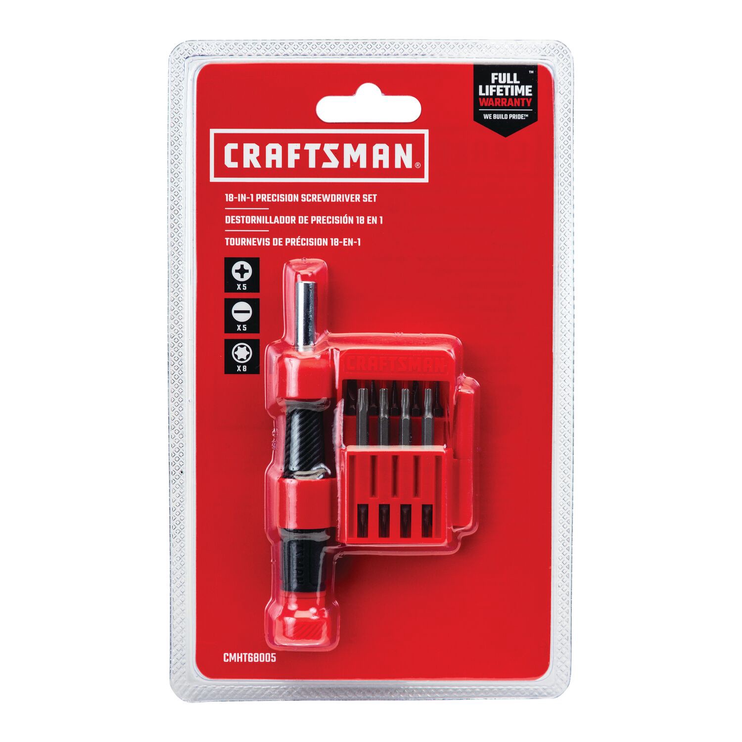 slide 4 of 6, CRAFTSMAN Precision 18 -Piece 2-3/4-in Multi-Bit Screwdriver Set, 1 ct