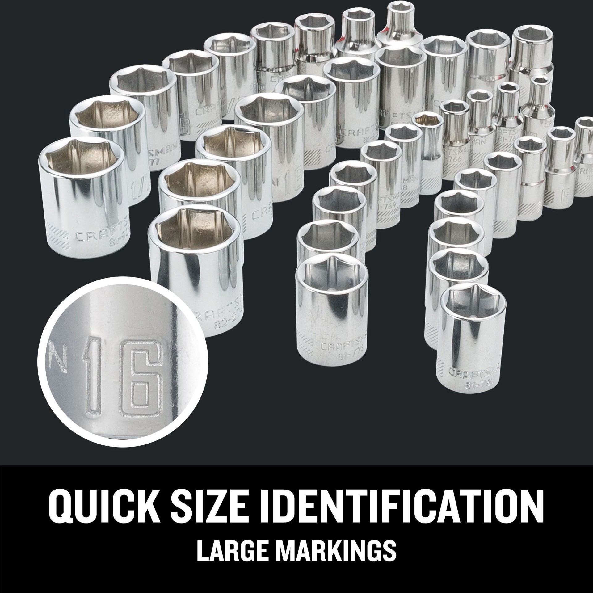 slide 6 of 6, CRAFTSMAN 1/2-in Drive Standard (SAE) 1-1/16-in Shallow Socket, 1 ct