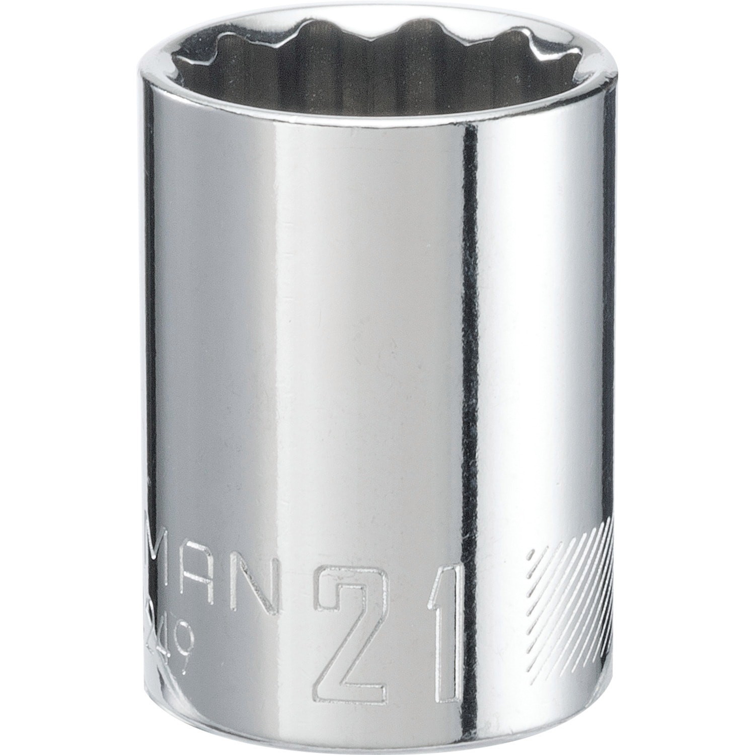 slide 1 of 6, CRAFTSMAN 1/2-in Drive Metric 21mm Shallow Socket, 1 ct