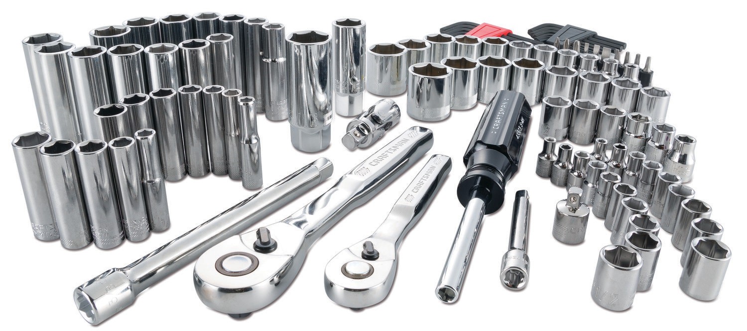 slide 5 of 6, CRAFTSMAN 105 -Piece Standard (SAE) and Metric Mechanics Tool Set with Hard Case, 1 ct