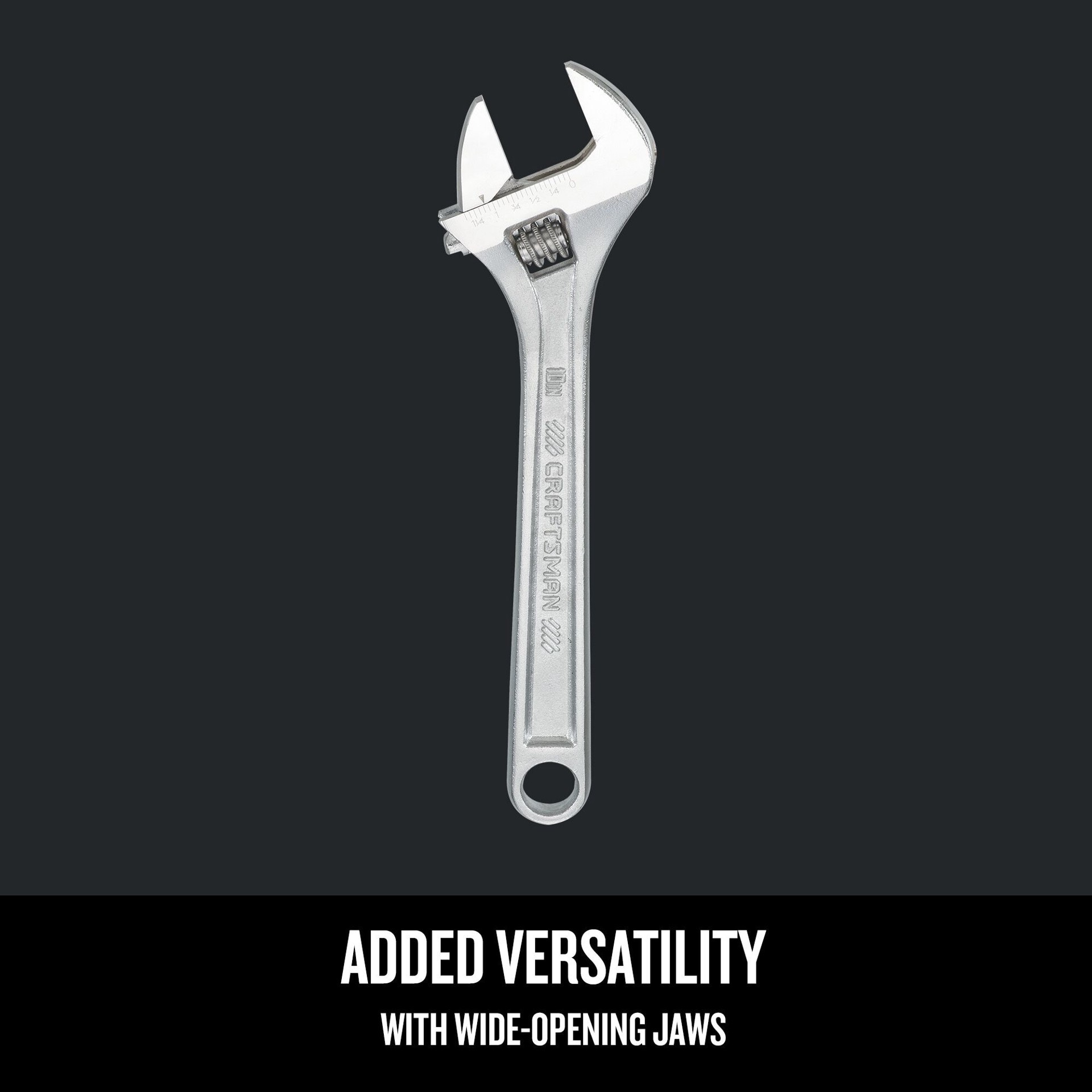 slide 3 of 5, CRAFTSMAN 10-in Adjustable Wrench, 1 ct