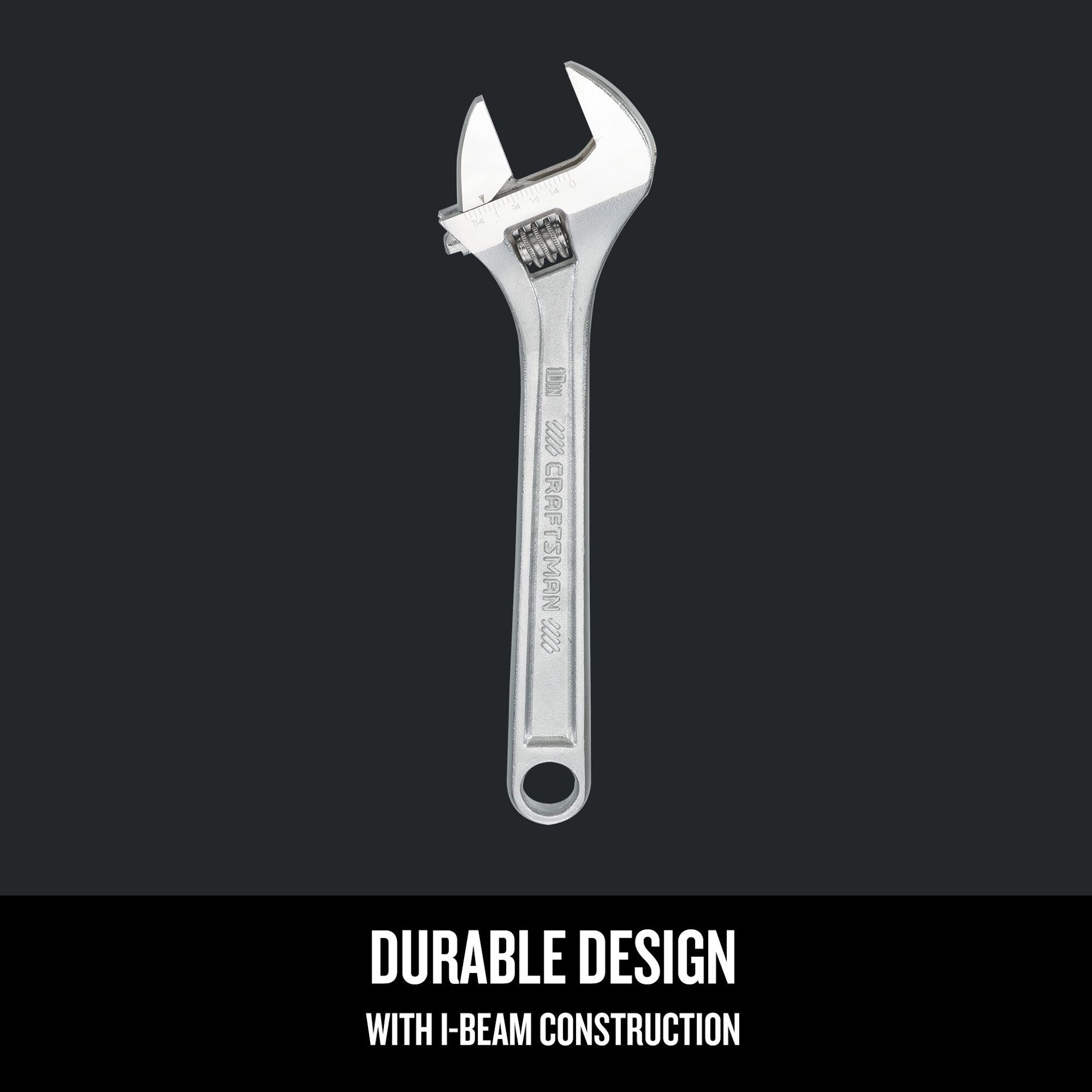 slide 4 of 5, CRAFTSMAN 10-in Adjustable Wrench, 1 ct