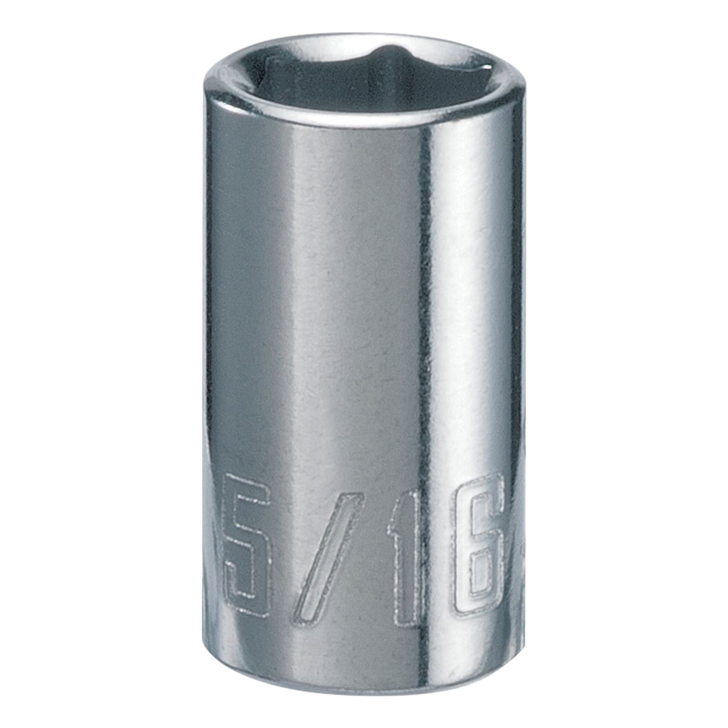 slide 1 of 6, CRAFTSMAN 1/4-in Drive Standard (SAE) 5/16-in Shallow Socket, 1 ct