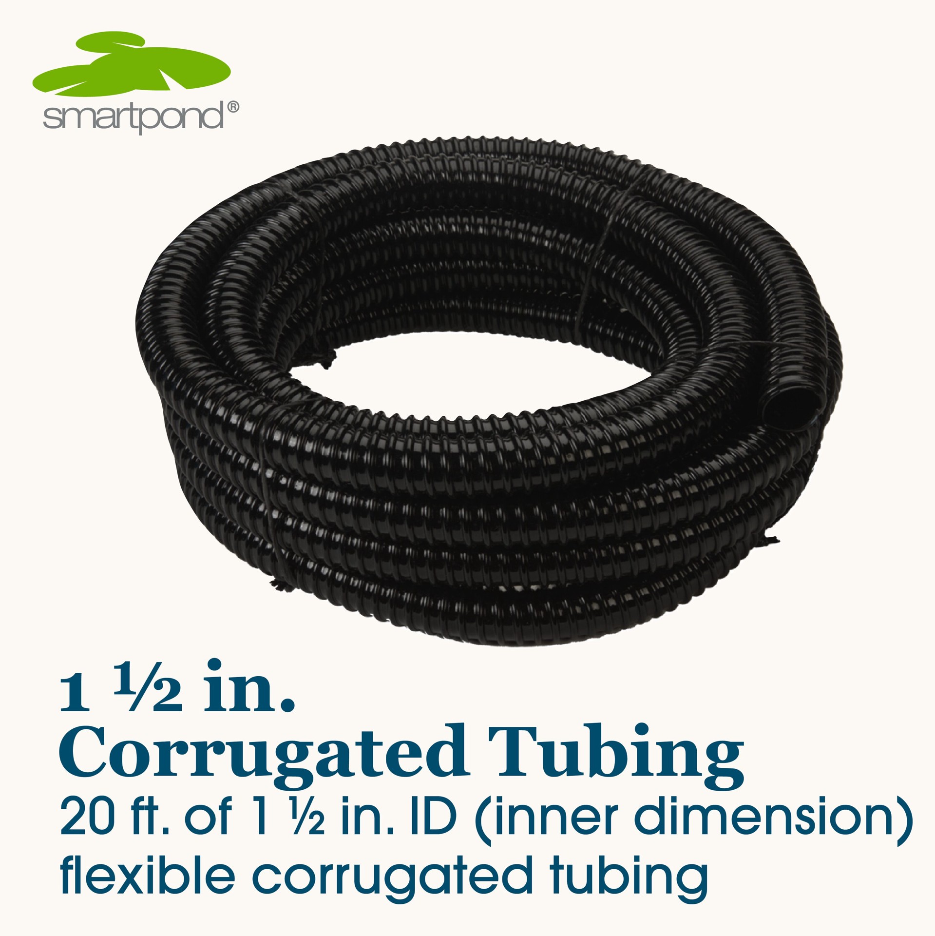 slide 3 of 6, smartpond 1-1/2-in ID 240-in x 1.5-in x 1.5-in Black PVC Pond Tubing, 1 ct