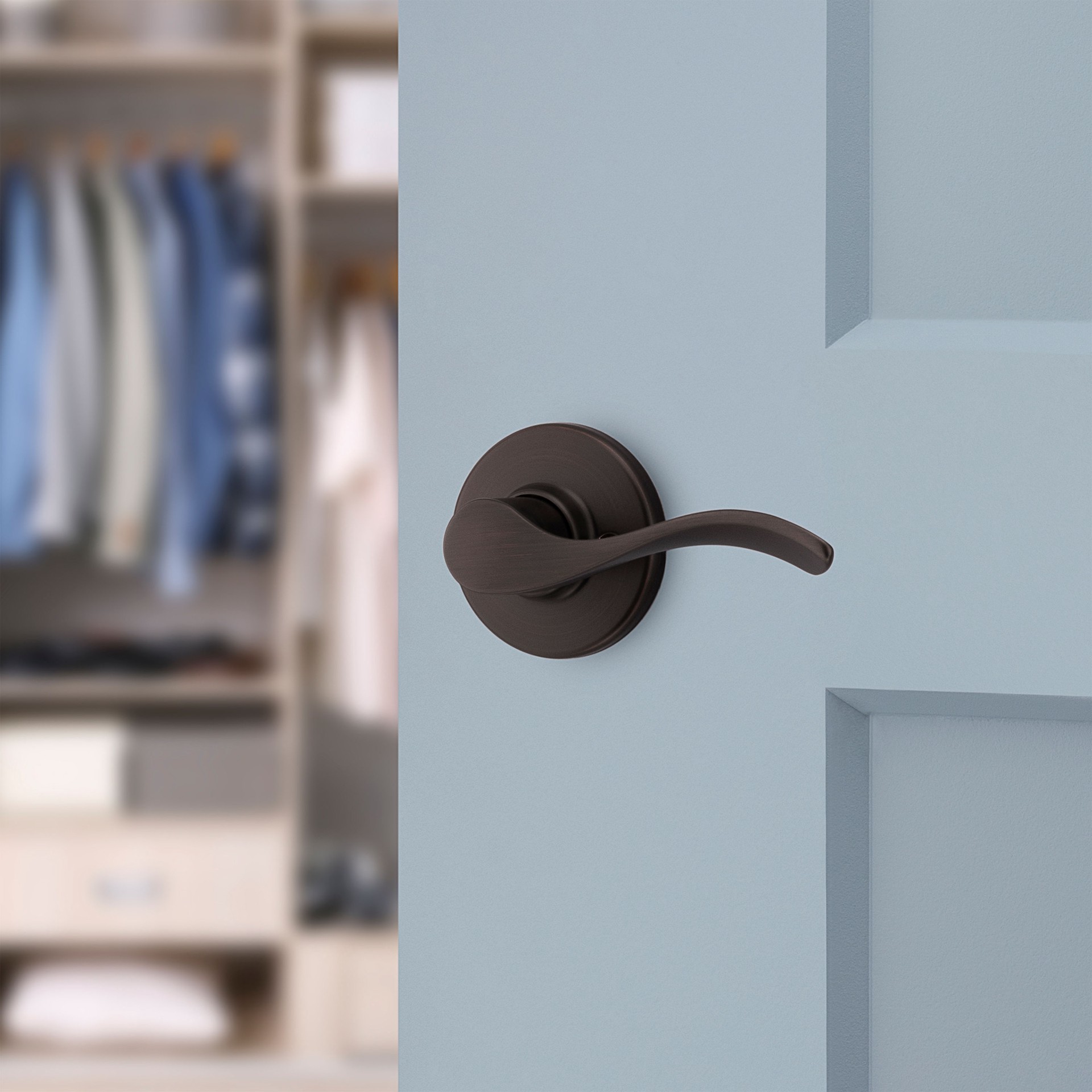 slide 4 of 6, Kwikset Balboa Venetian bronze Interior or Exterior Dummy Door Handle, 1 ct