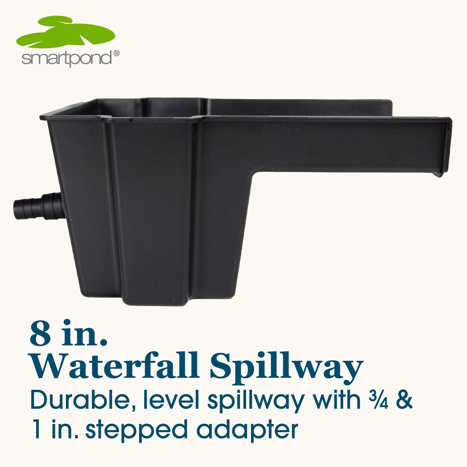 slide 3 of 6, smartpond 14.5-in x 10.4-in x 6.0-in Black Plastic Pond Waterfall box, 1 ct