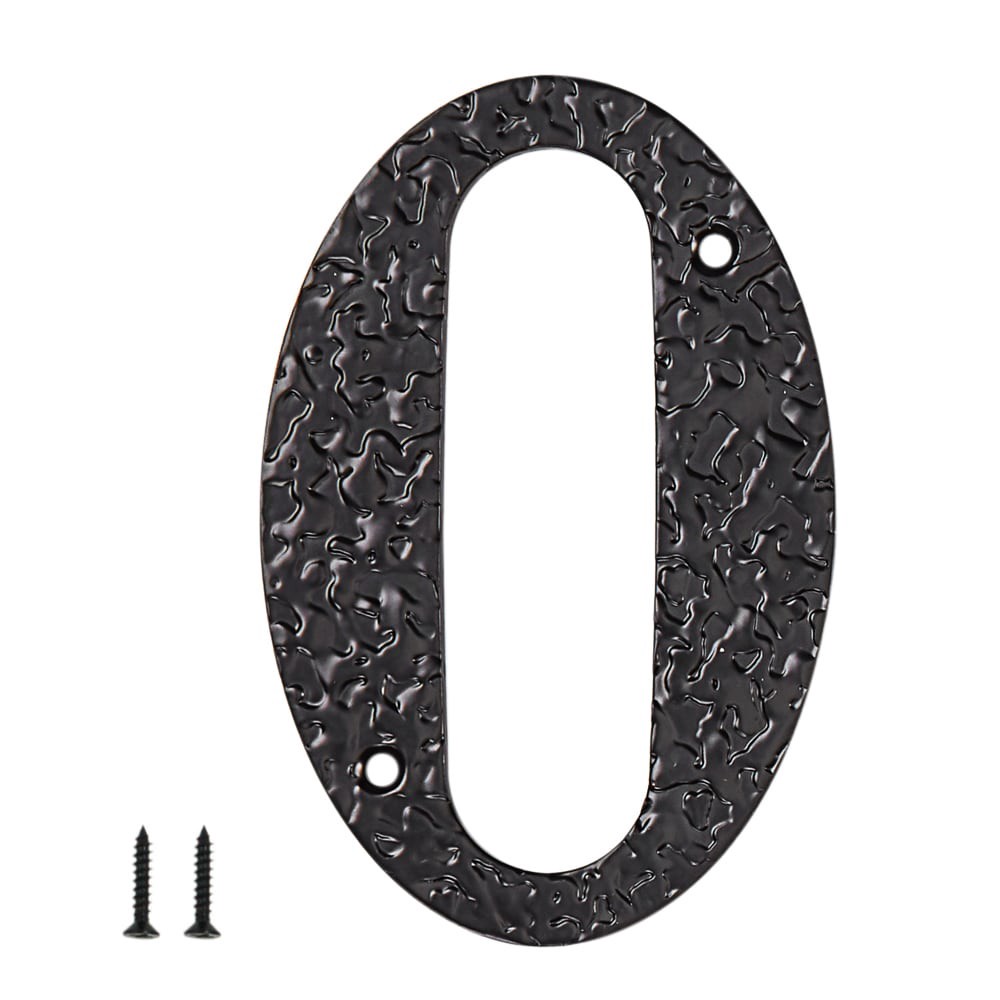 slide 1 of 6, RELIABILT 5-in Black Number Zero, 1 ct