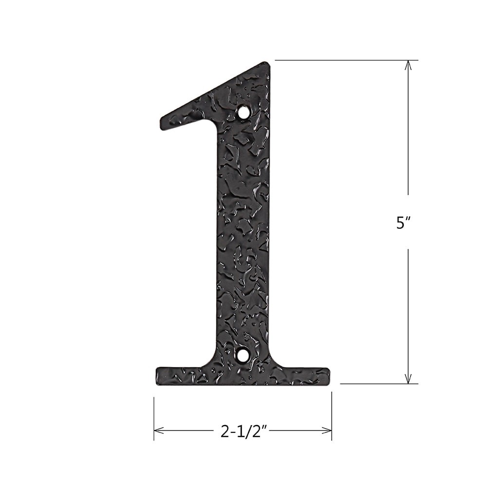 slide 6 of 6, RELIABILT 5-in Black Number 1, 1 ct