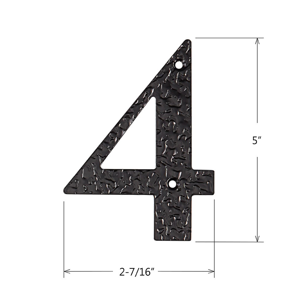 slide 6 of 6, RELIABILT 5-in Black Number 4, 1 ct