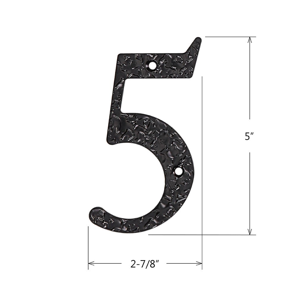 slide 6 of 6, RELIABILT 5-in Black Number 5, 1 ct