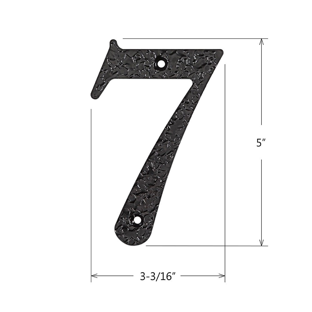 slide 6 of 6, RELIABILT 5-in Black Number 7, 1 ct