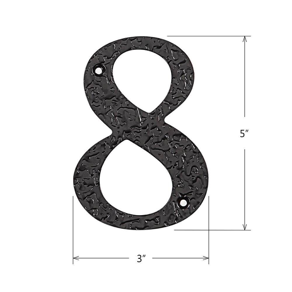 slide 6 of 6, RELIABILT 5-in Black Number 8, 1 ct