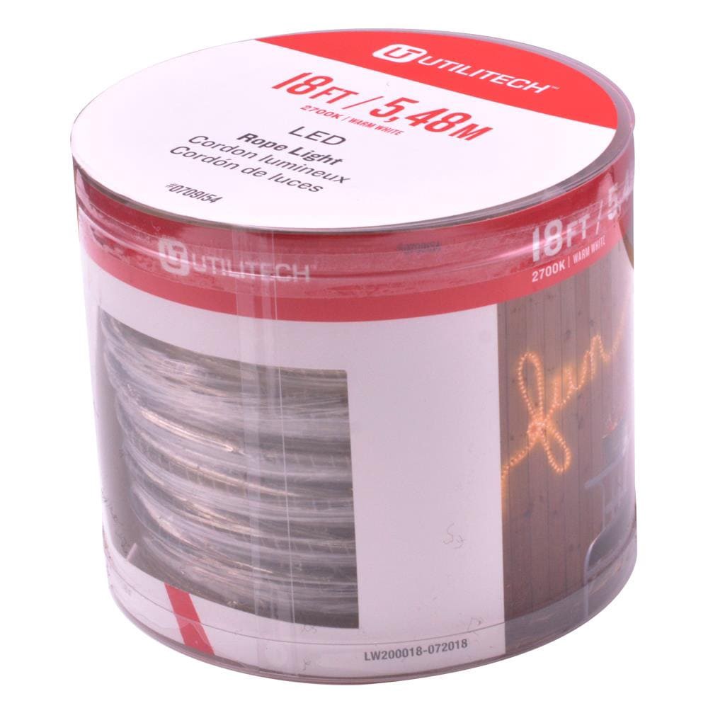 slide 3 of 5, Utilitech Indoor/Outdoor Integrated LED Soft White Rope Light, 1 ct