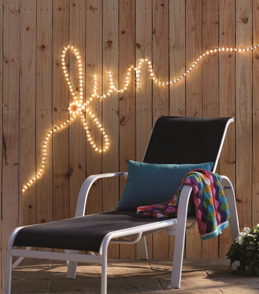 slide 5 of 5, Utilitech Indoor/Outdoor Integrated LED Soft White Rope Light, 1 ct
