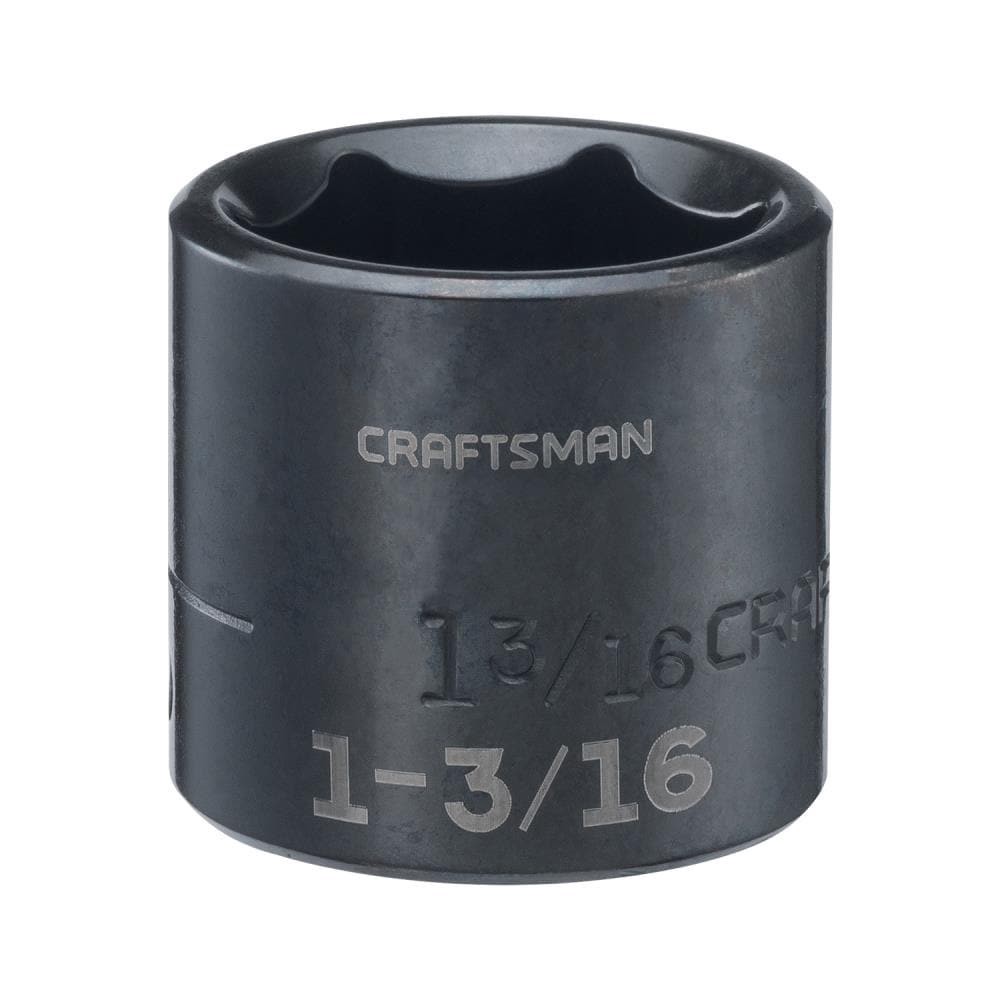 slide 1 of 6, CRAFTSMAN Standard (SAE) 1/2-in Drive 1-3/16-in 6-point Impact Socket Individual, 1 ct