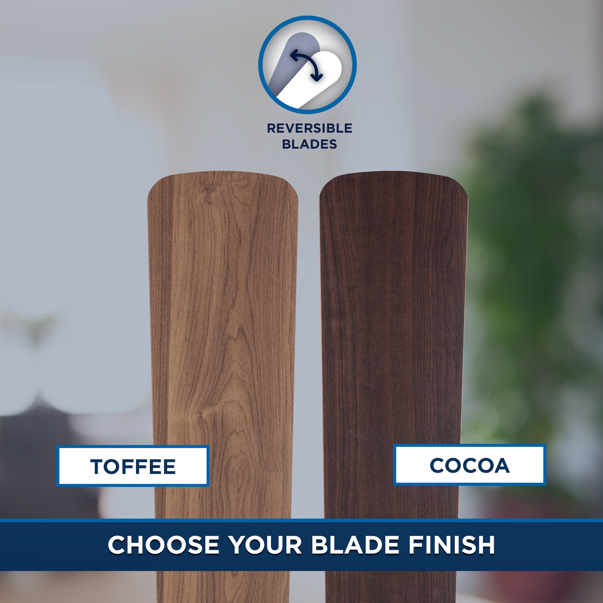 slide 6 of 6, Harbor Breeze Armitage 52-in Bronze with Toffee/cocoa Blades Flush Mount Ceiling Fan With Light 5 -Blade, 1 ct