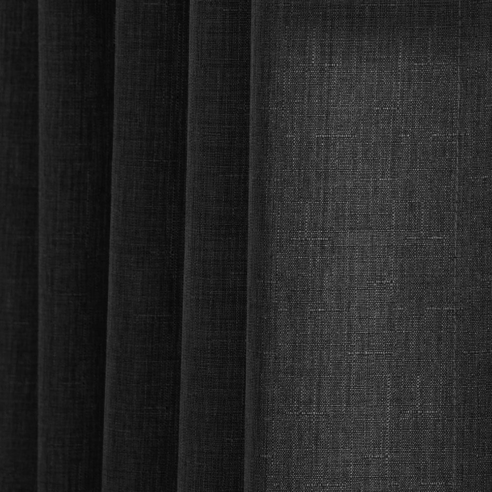 slide 3 of 4, LIVING LOGIC 84-in Black Blackout Thermal lined Back tab Single curtain panel, 1 ct