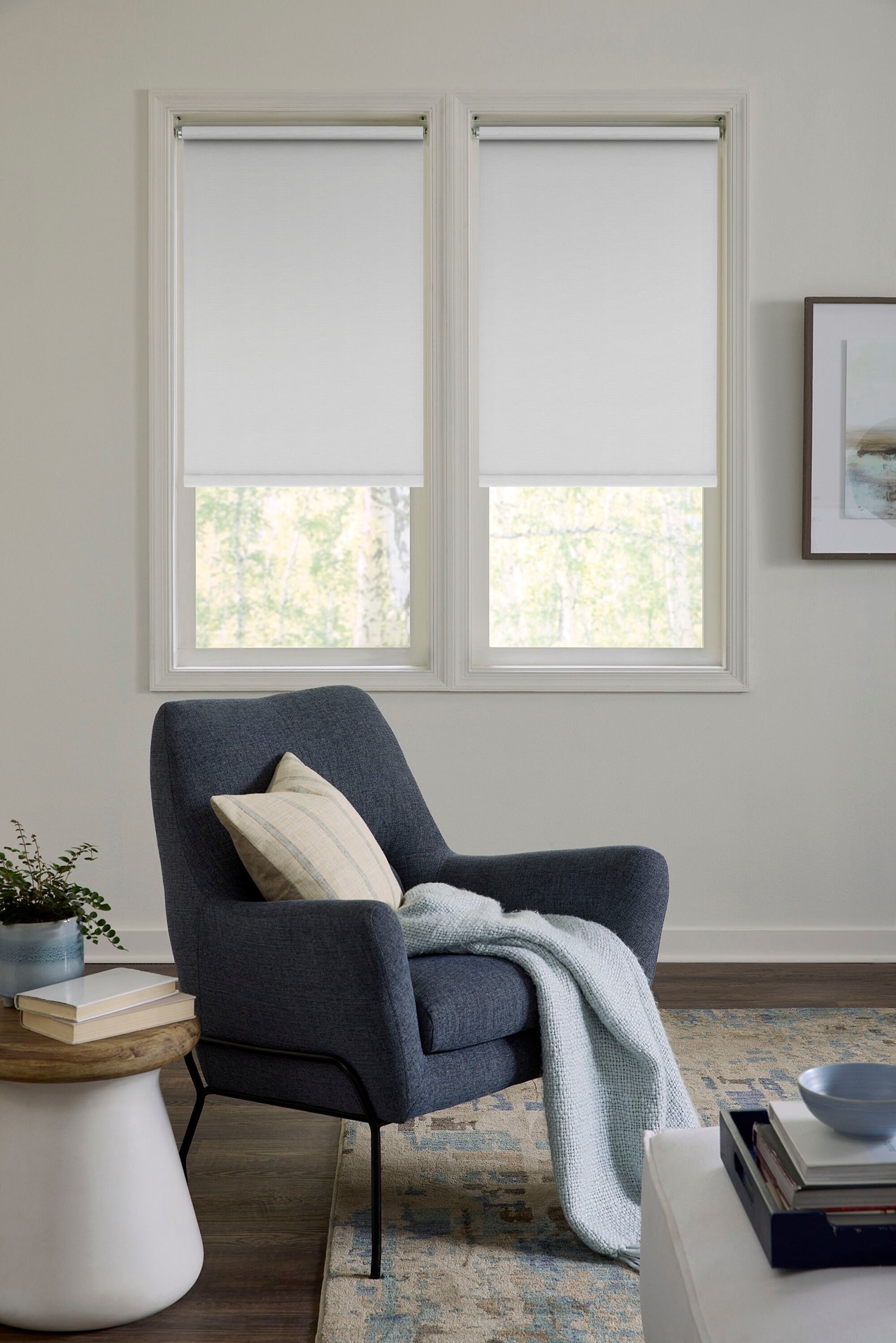 slide 4 of 6, LEVOLOR 55-in x 72-in Dove Room Darkening Cordless Roller Shade, 1 ct