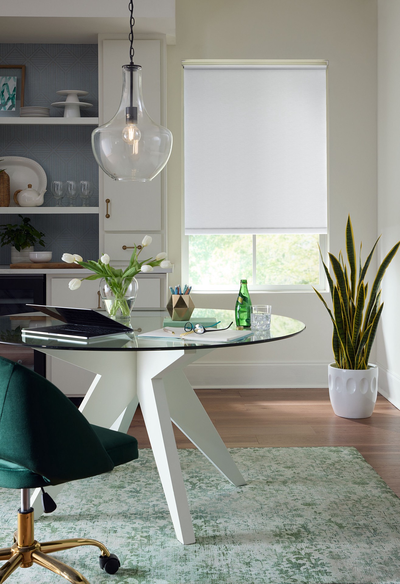 slide 5 of 6, LEVOLOR 55-in x 72-in Dove Room Darkening Cordless Roller Shade, 1 ct