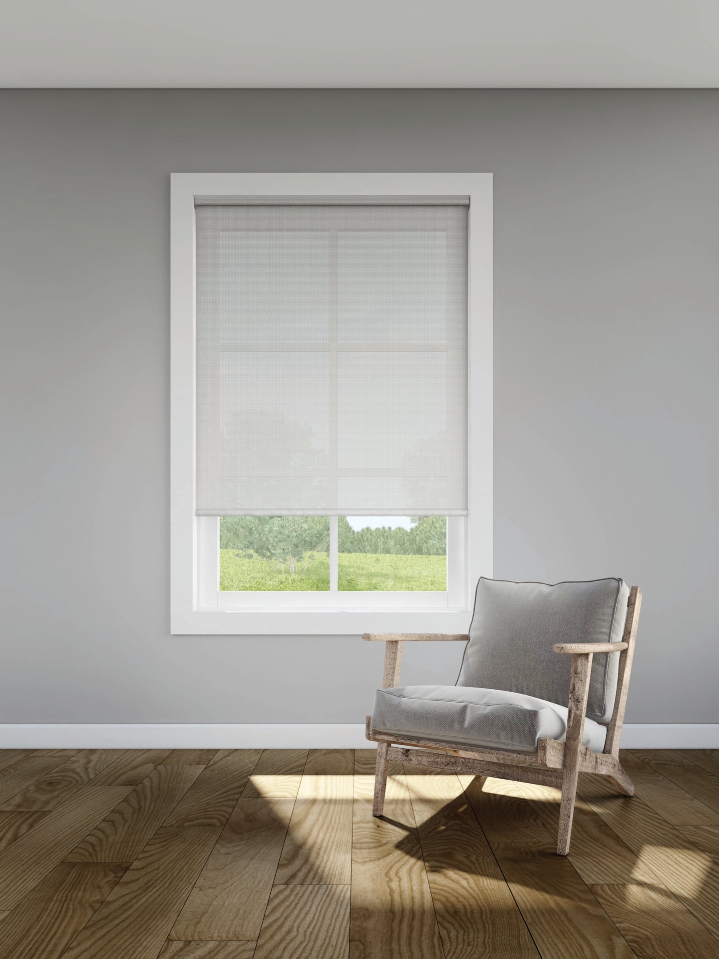 slide 3 of 6, LEVOLOR 55-in x 72-in Shadow Light Filtering Cordless Solar Roller Shade, 1 ct