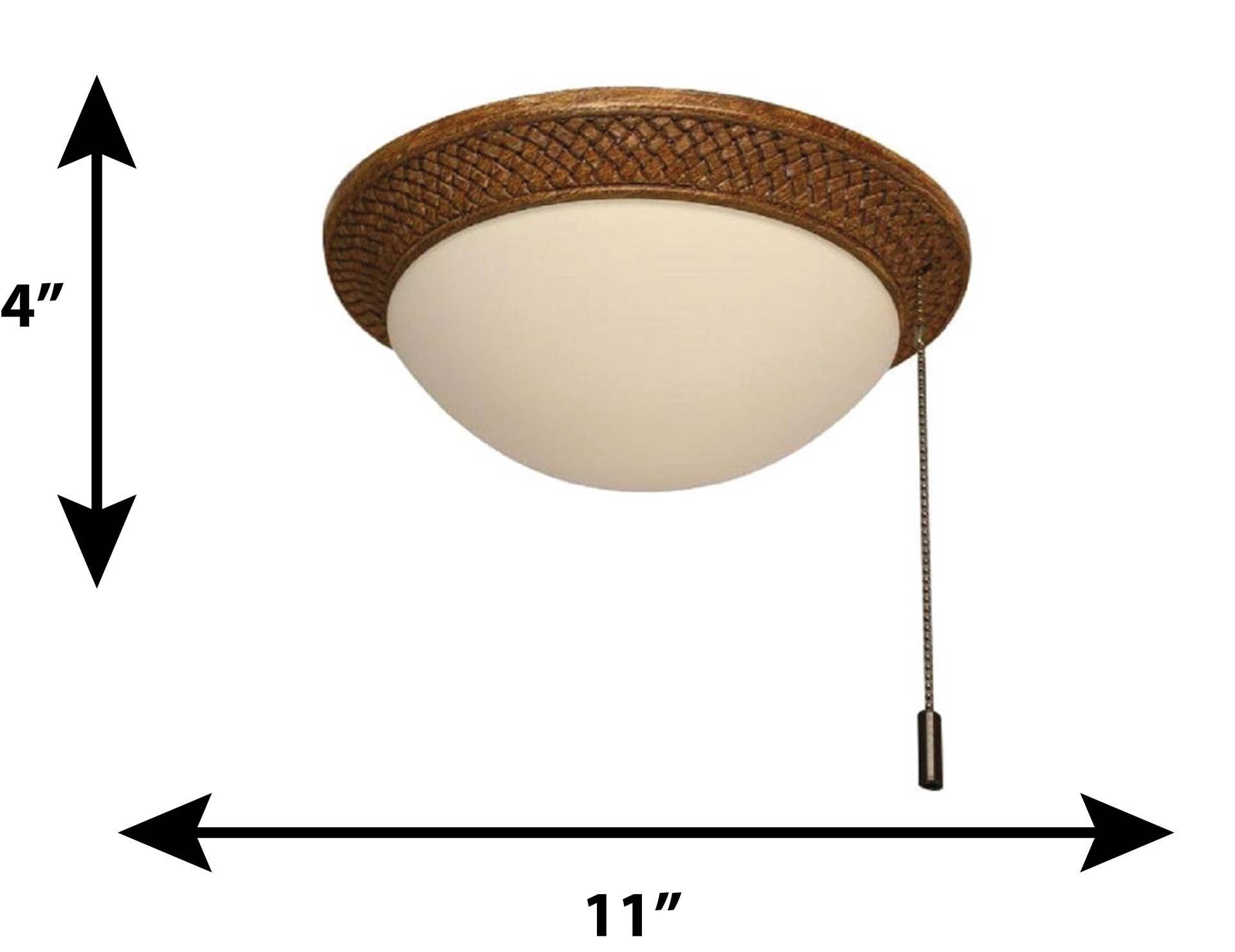 slide 5 of 5, Harbor Breeze Tilghman II 11-in 2 -Light Flush mount Bronze LED Ceiling Fan Light Kit, 1 ct
