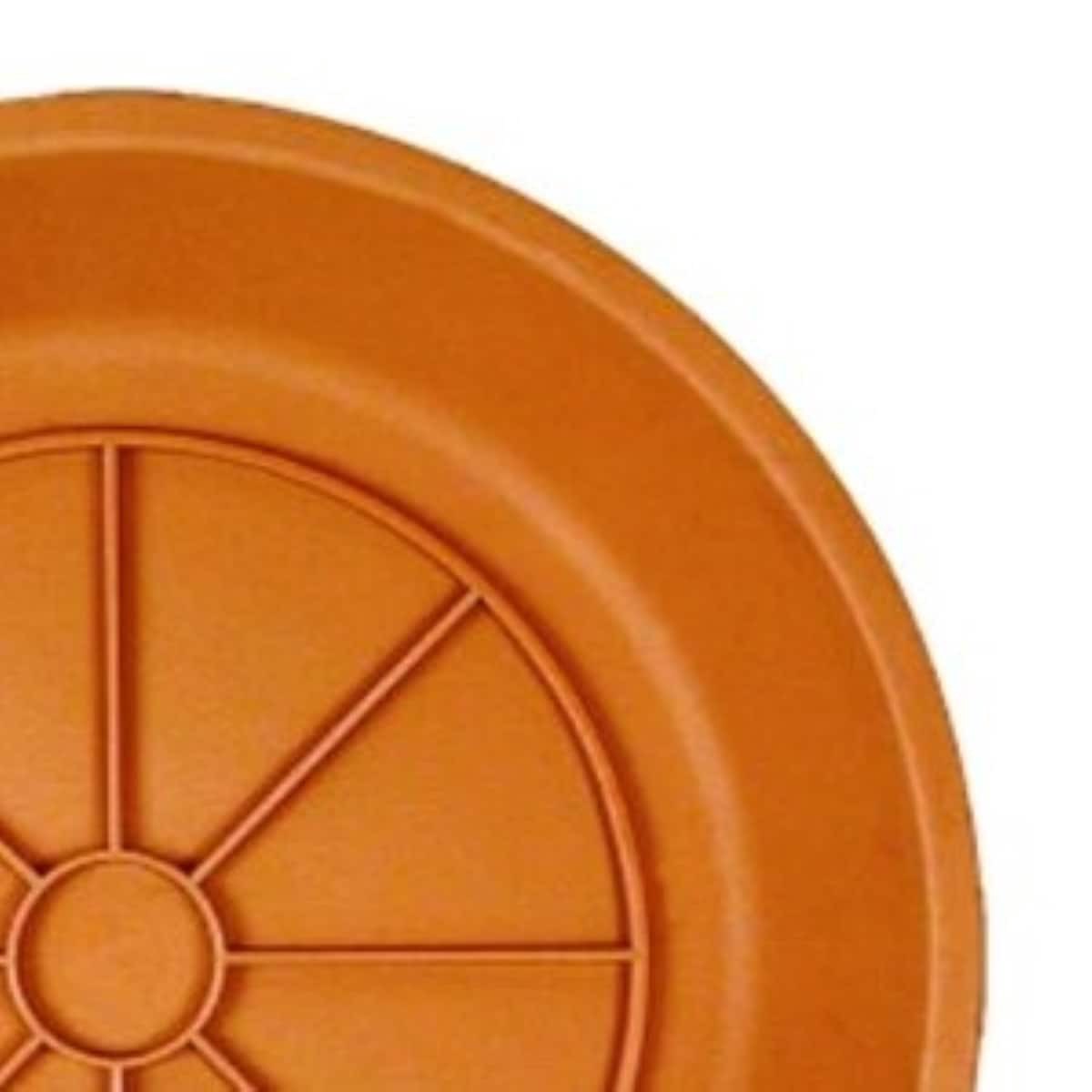 slide 2 of 4, Style Selections 12.24-in Clay Plastic Plant Saucer, 1 ct