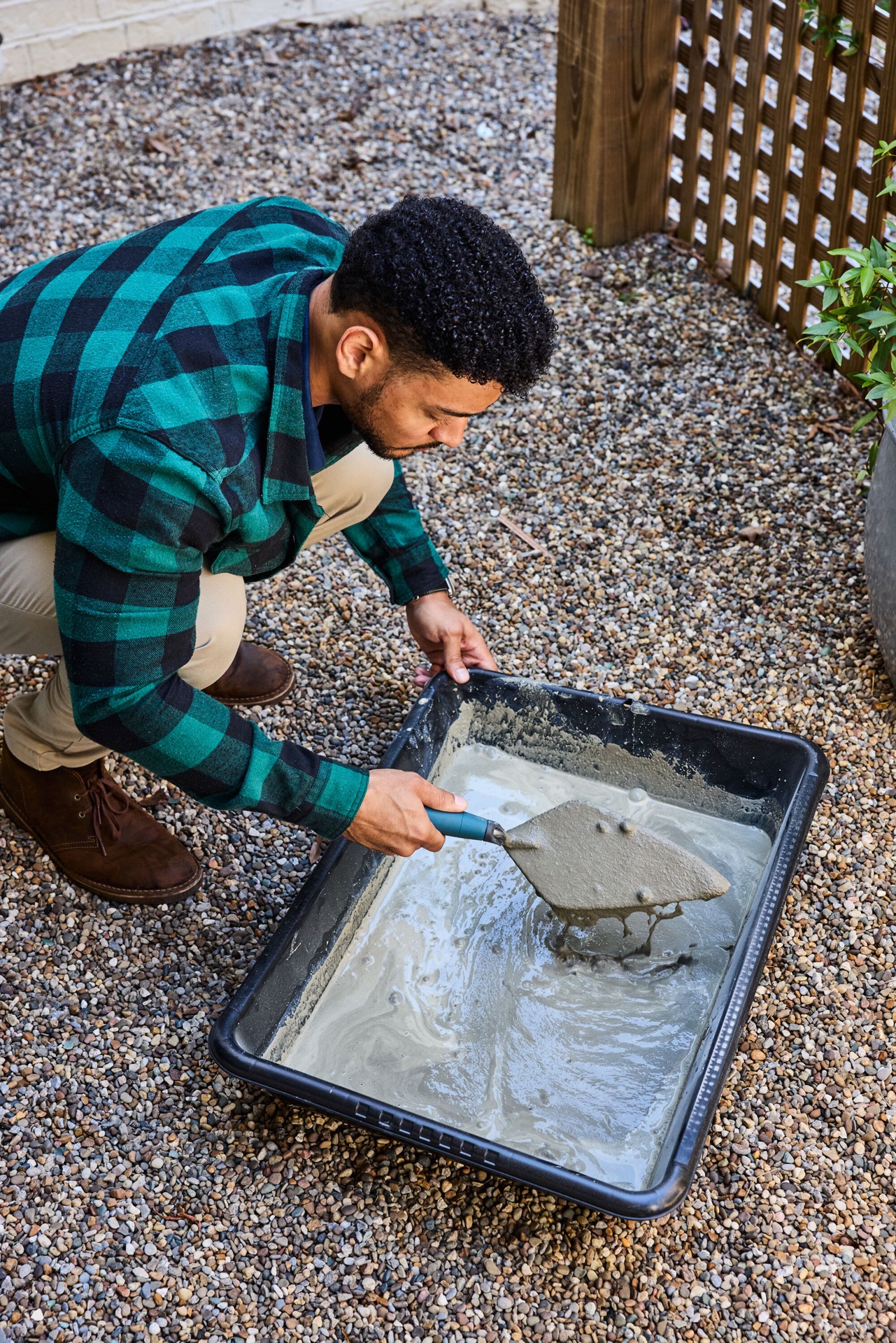 slide 2 of 6, Creative Plastic Concepts Small Mixing Tub 24-in L x 21-in W x 6-in D Plastic Drywall Mud Pan, 1 ct