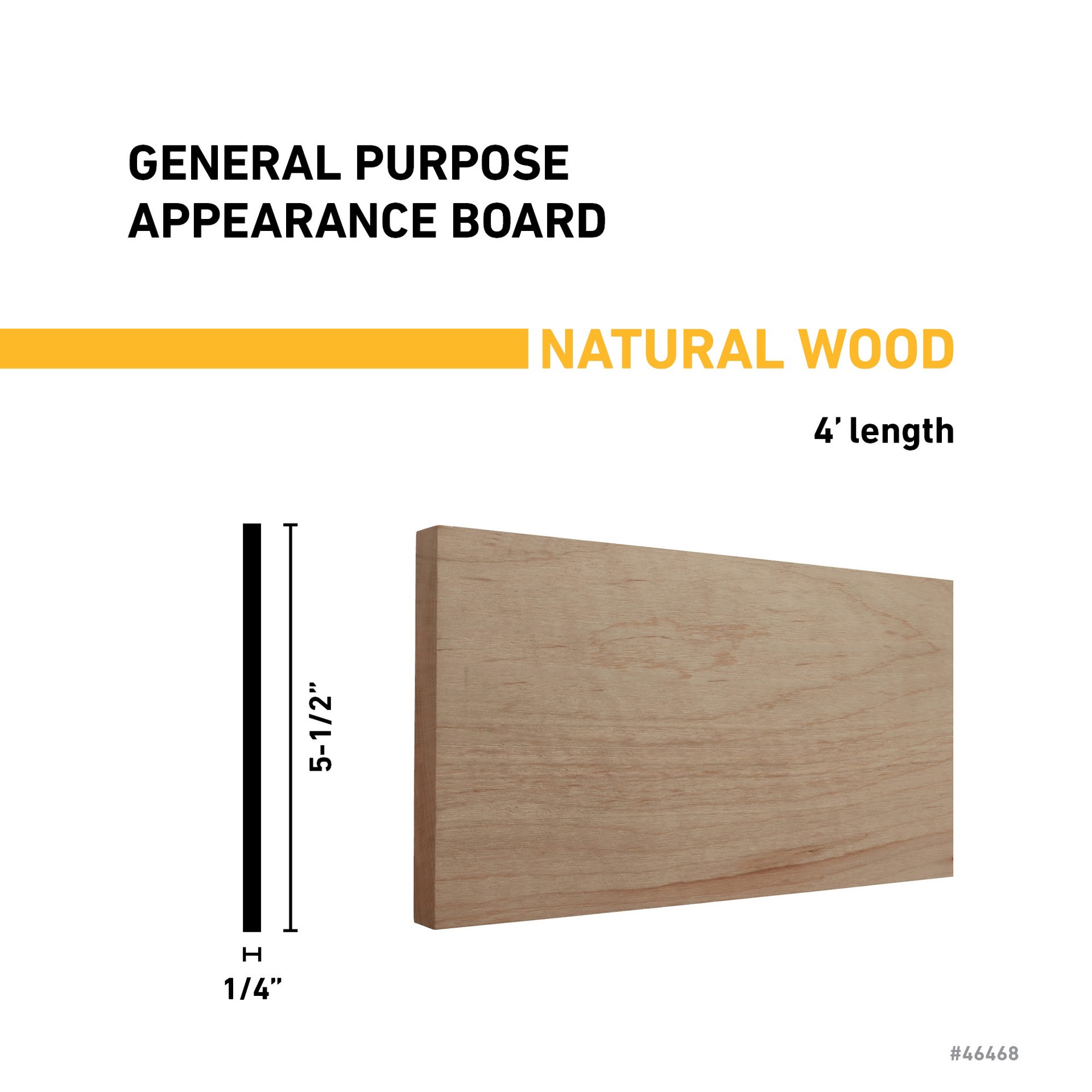 slide 3 of 5, RELIABILT 1/4-in x 6-in x 4-ft Unfinished Clear S4S Maple Common Softwood Board, 1 ct