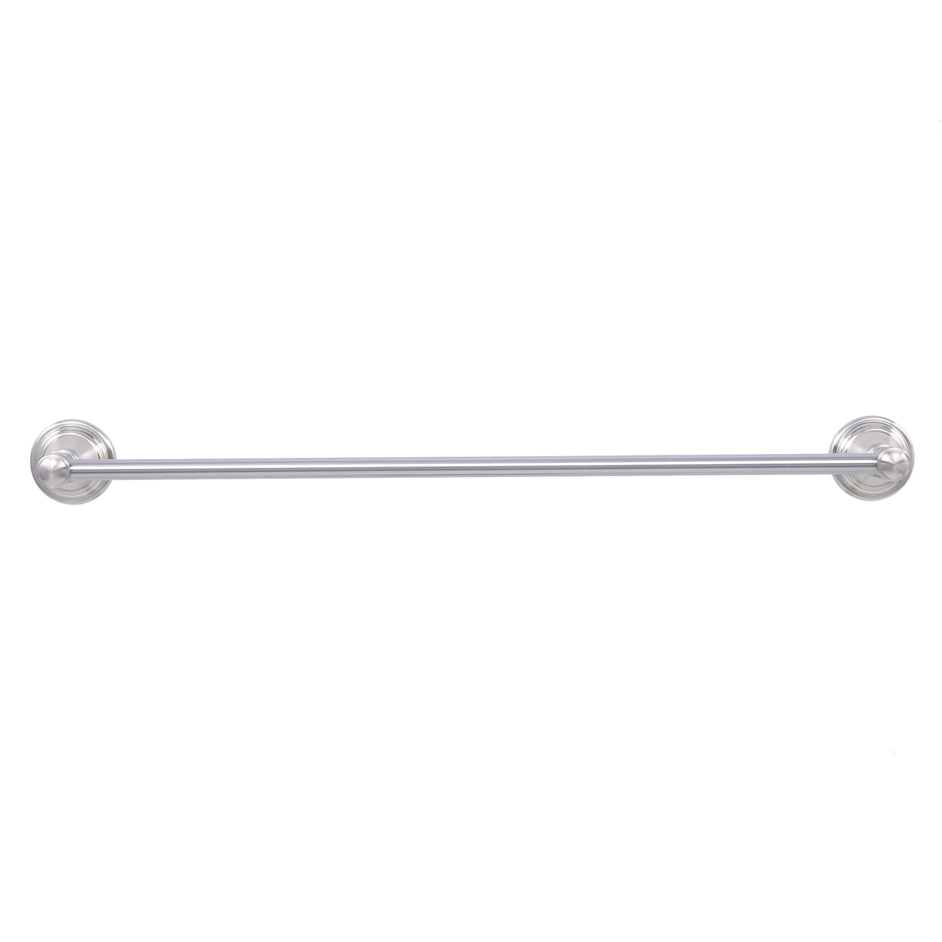 slide 2 of 6, allen + roth Jordon 24-in Brushed Nickel Wall mount Single Towel Bar, 1 ct