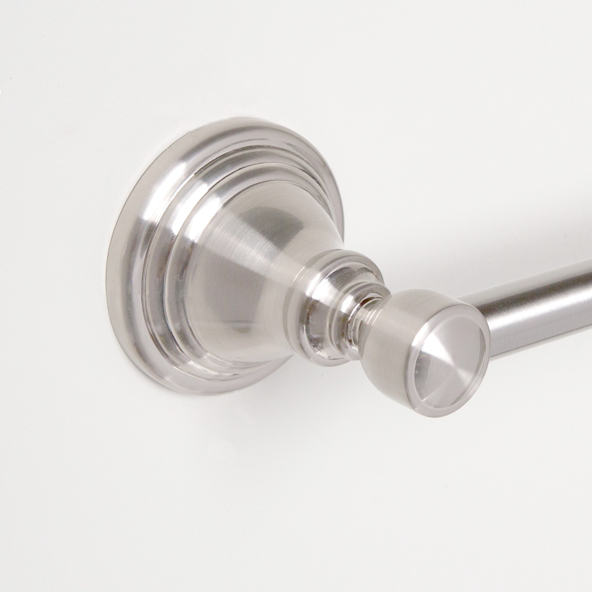 slide 3 of 6, allen + roth Jordon 24-in Brushed Nickel Wall mount Single Towel Bar, 1 ct