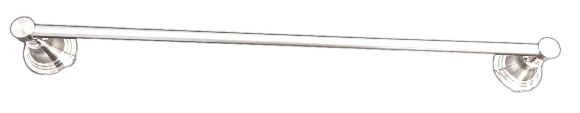 slide 1 of 6, allen + roth Jordon 24-in Brushed Nickel Wall mount Single Towel Bar, 1 ct